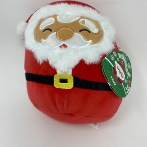 Squishmallow Nick Santa 8" Christmas Plush New With Tag Soft Holiday Closed Eyes